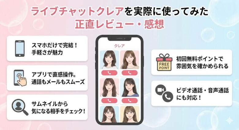 ライブチャットクレアを実際に使ってみた正直レビュー・感想