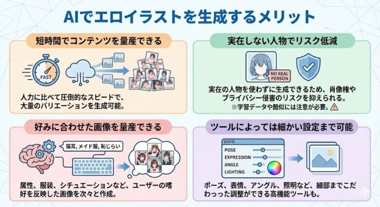 AIでエロイラストを生成するメリットは?