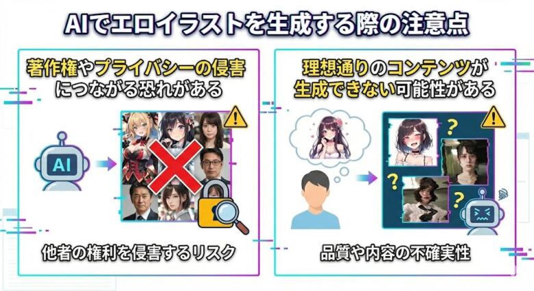 AIでエロイラストを生成する際の注意点は?