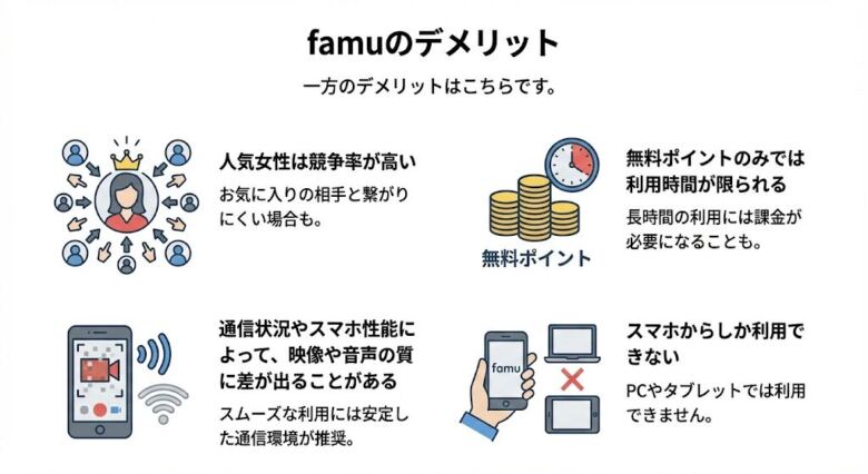 famuのデメリット