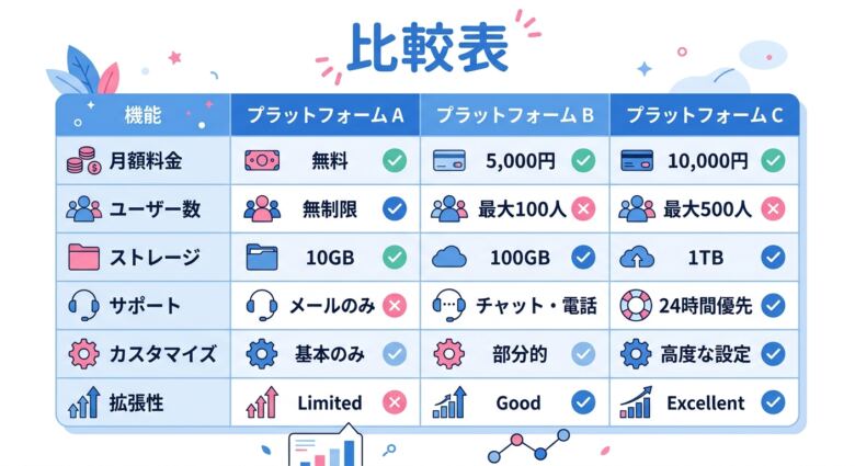 TikTokエロ動画の代替プラットフォーム比較表