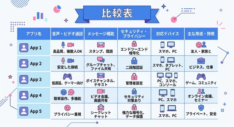 オナ電おすすめアプリの比較表【料金・特徴】