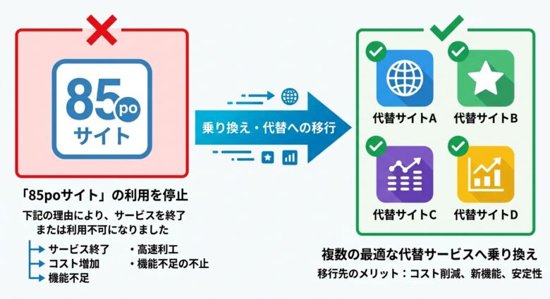 85poの代わりになる安全なサイト