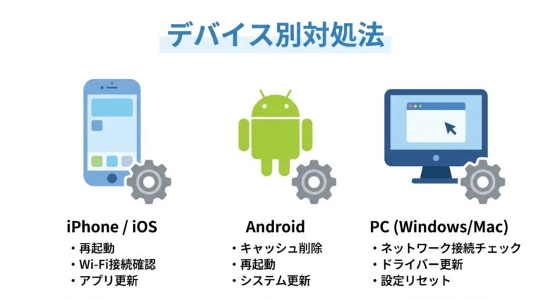 85poに接続できないときの対処法【デバイス別】
