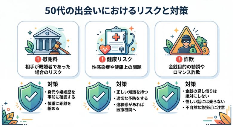50代のセフレ作りで注意すべきリスクと対策