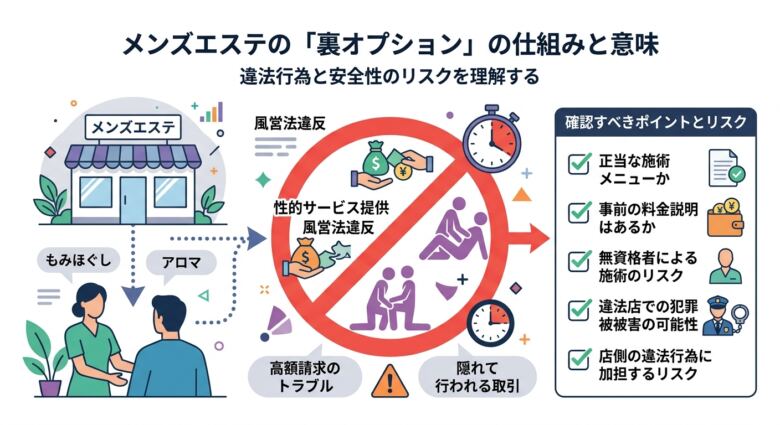 メンエスの裏オプ(裏オプション)とは?意味と実態