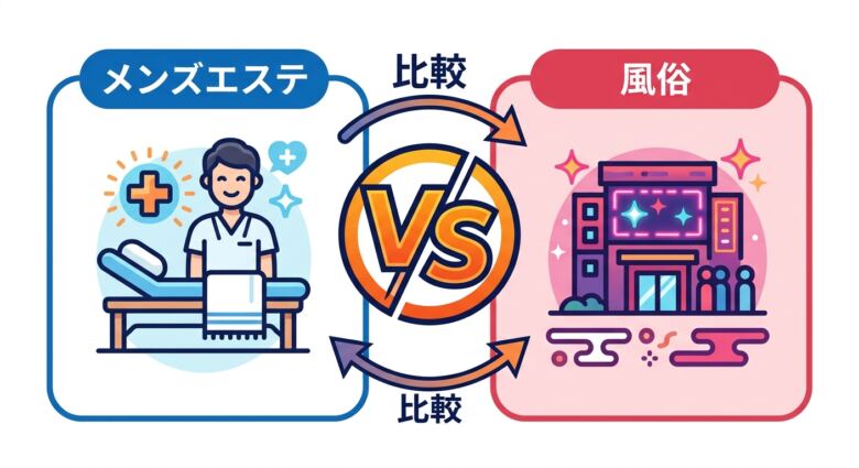メンズエステと風俗の違いを本番の観点から比較