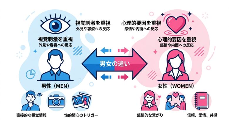 性欲が強い女性と男性の違いとは