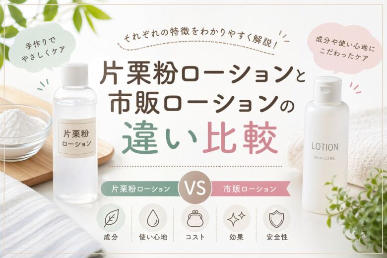 片栗粉ローションと市販ローションの違い比較