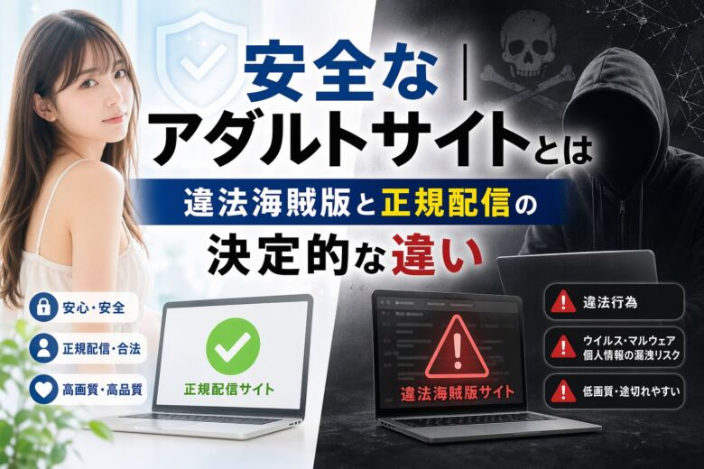 安全なアダルトサイトとは|違法海賊版と正規配信の決定的な違い