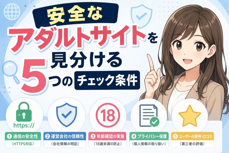 安全なアダルトサイトを見分ける5つのチェック条件
