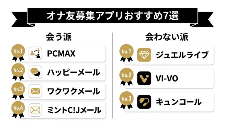 オナ友募集アプリおすすめ7選一覧