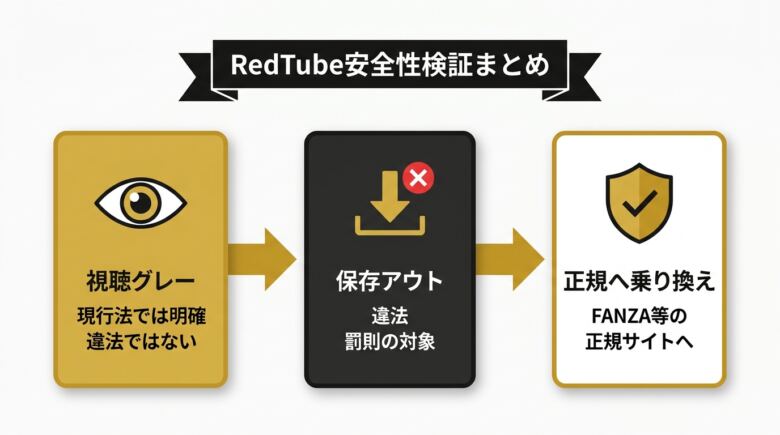 RedTube安全性検証まとめ 3ステップ図解