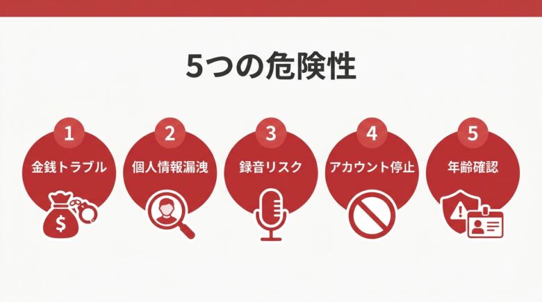 斎藤さん エロ目的の5つの危険性|事件・BAN・詐欺