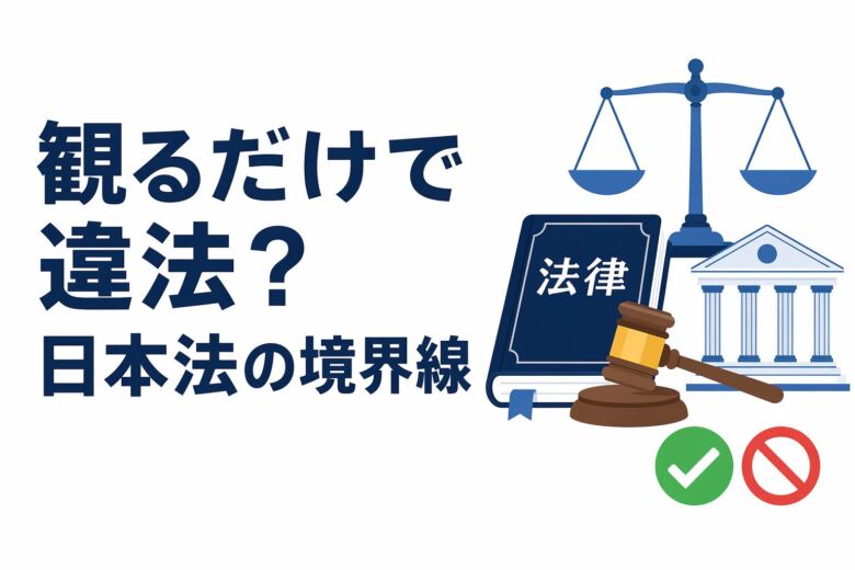 YouJizzを観るだけで違法か日本法で整理