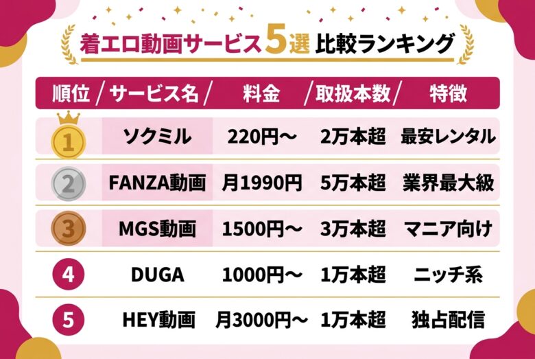 着エロが楽しめるおすすめ動画サービス5選