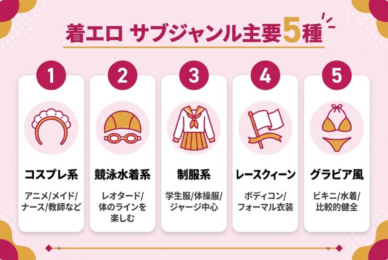 着エロの主要サブジャンル解説