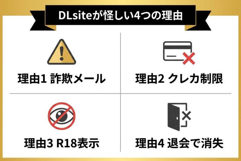 DLsiteの評判が怪しいと言われる4つの理由