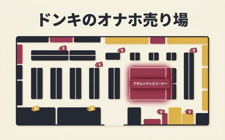 ドンキのオナホ売り場と値段の図解