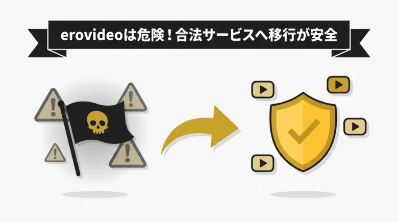 erovideoは危険!合法サービスへ移行するのが最も安全