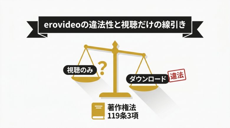 erovideoの違法性と視聴だけの線引き
