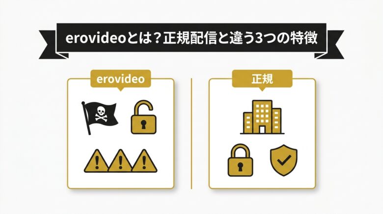 erovideoとは?正規アダルト動画と違う3つの特徴