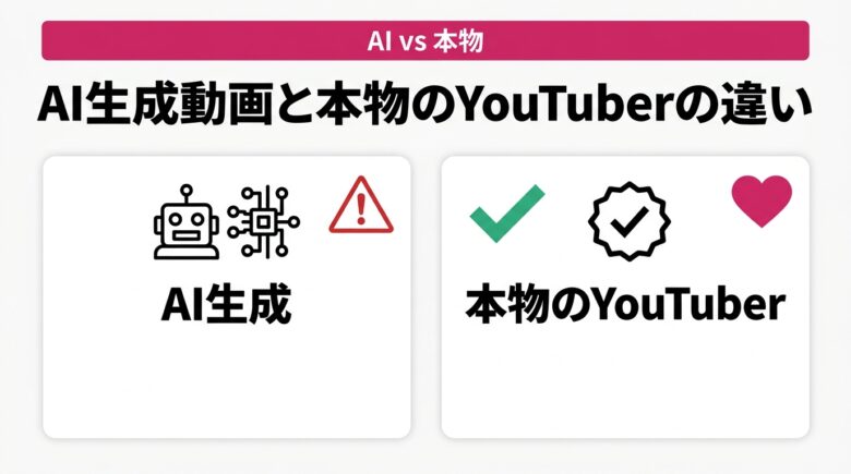 AI生成セクシー動画と本物のYouTuberの違い