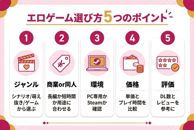 エロゲームの選び方5つのポイント