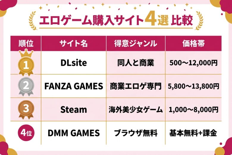 エロゲームを安全に購入できるおすすめサイト4選