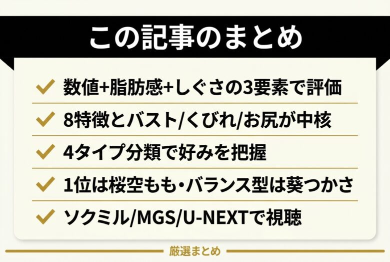 エロい体のAV女優ランキングと選び方のまとめ