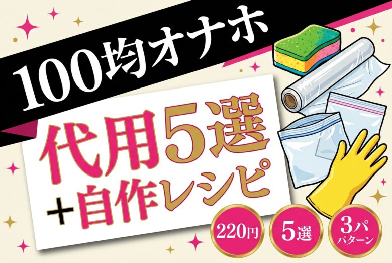 100均オナホは買える?代用品おすすめ5選と自作レシピも解説
