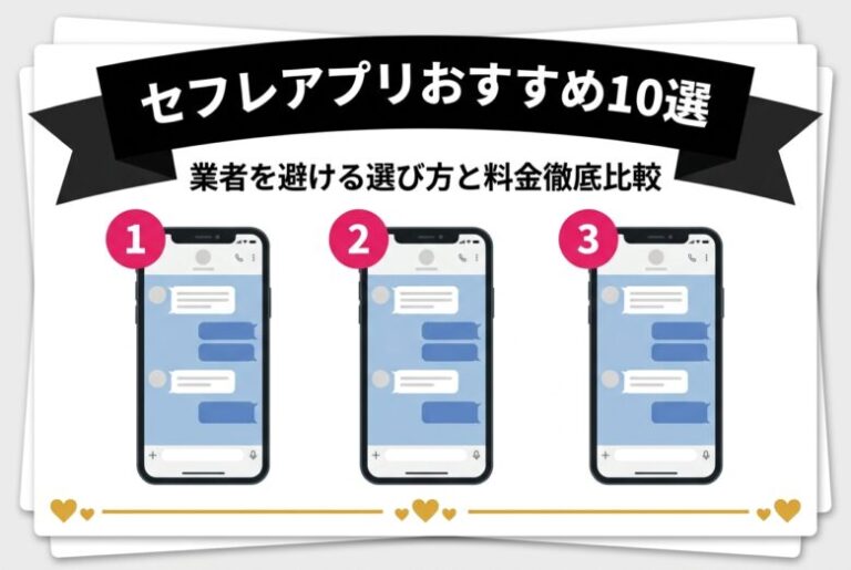 セフレアプリおすすめ10選！業者を避ける選び方と料金を徹底比較