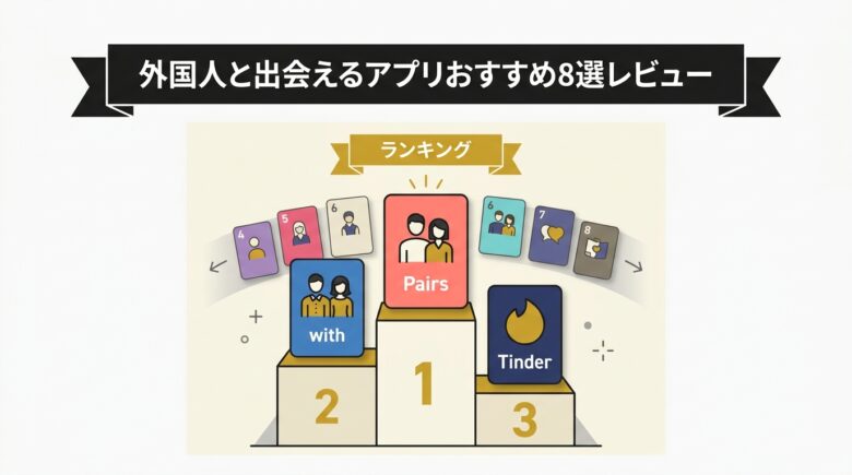 外国人と出会えるアプリおすすめ8選のランキング