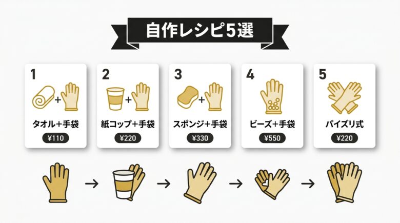 手袋オナホの自作レシピ5選!100均素材で完成する作り方