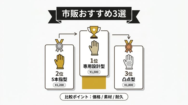 市販の手袋型オナホおすすめ3選と自作との違い