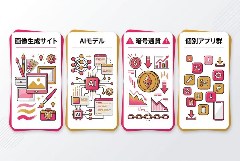 NudeAIの4種類同名サービス比較図