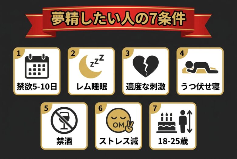 夢精したい7つの条件カード一覧