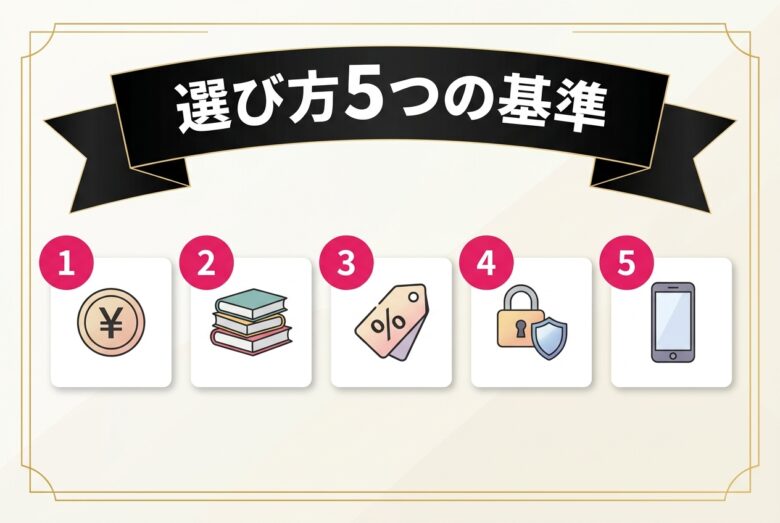 エロ漫画おすすめサイトの選び方5つの基準