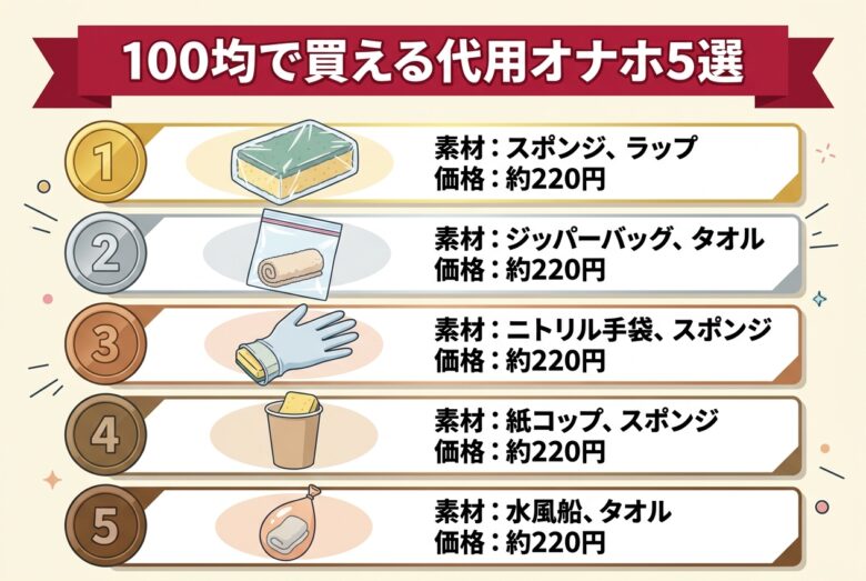 100均で買える代用オナホおすすめ5選