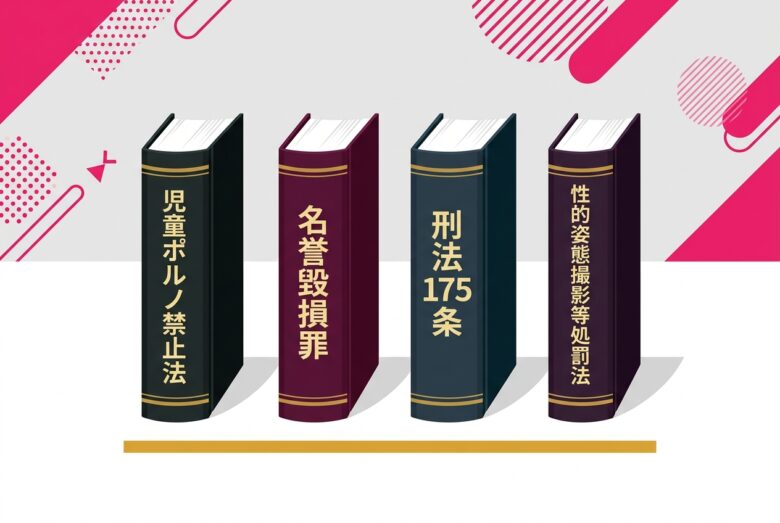 NudeAI関連の4つの違法ケース法律対比図