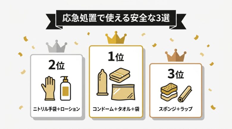 オナホ代用で応急処置として使える安全な3選