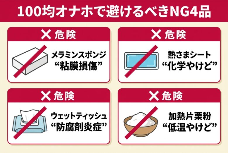 100均オナホで避けるべきNG素材4品と医学的リスク