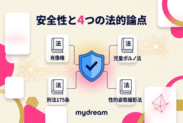 mydreamの安全性 4つの法的論点を肖像権と児童ポルノ法と頒布リスクと利用規約で整理