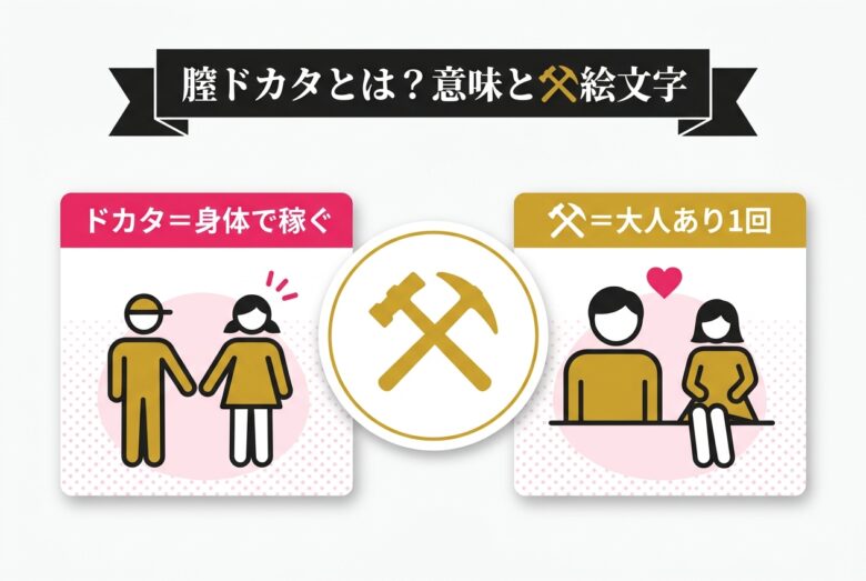 膣ドカタの意味と⚒絵文字