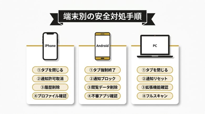 JavyNowを開いてしまった時の安全対処手順