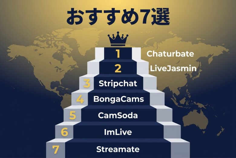 海外アダルトライブチャットおすすめ7選のランキング図解