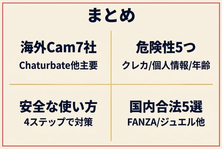 海外アダルトライブチャットのまとめ