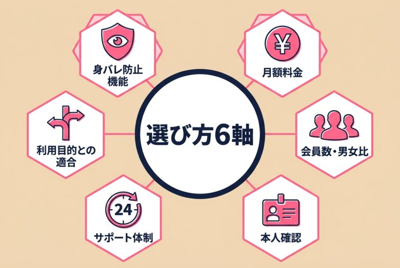 既婚者向け出会いアプリの選び方6軸