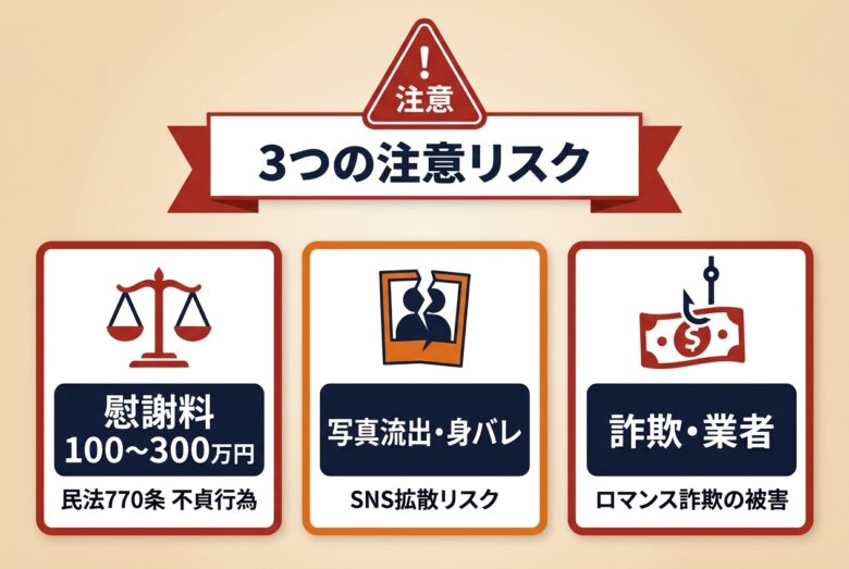 既婚者向け出会いアプリの3つの注意リスク