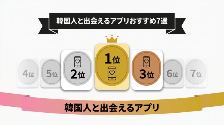 韓国人と出会えるアプリおすすめ7選のランキング